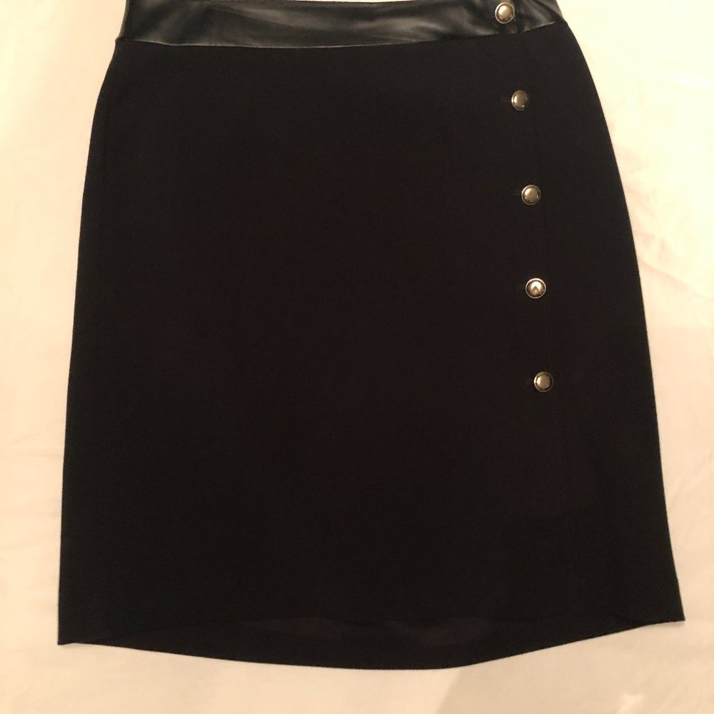 Black Skirt with Buttons